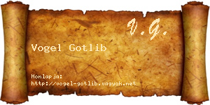 Vogel Gotlib névjegykártya